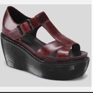 Adaya Oxblood Dr Marten Womens platform Wedge/  Size  US 7/Rare  Discontinued